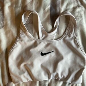 Nike Black and White Sports Bra with Racerback Design